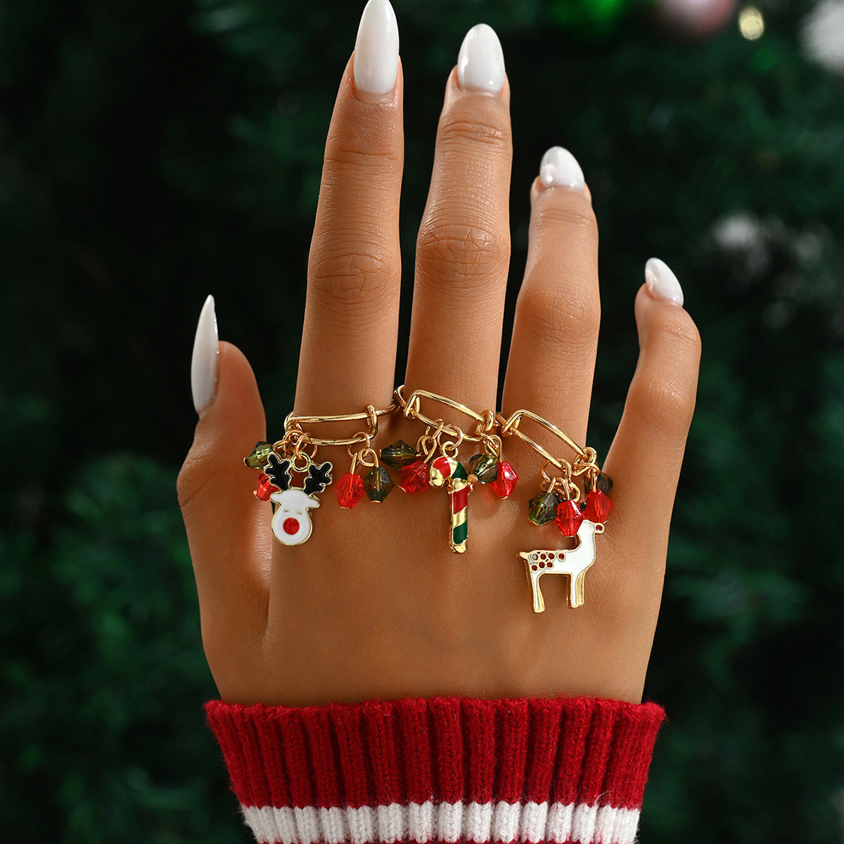 Festival Atmosphere Animal Personality Crystal Elk Rings