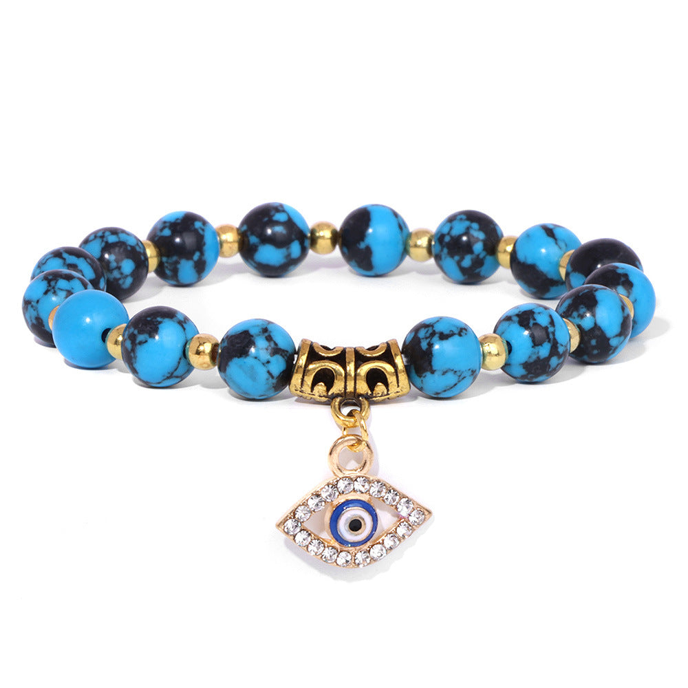 Women's & Men's Natural Stone Beads Female Devil's Eye Bracelets