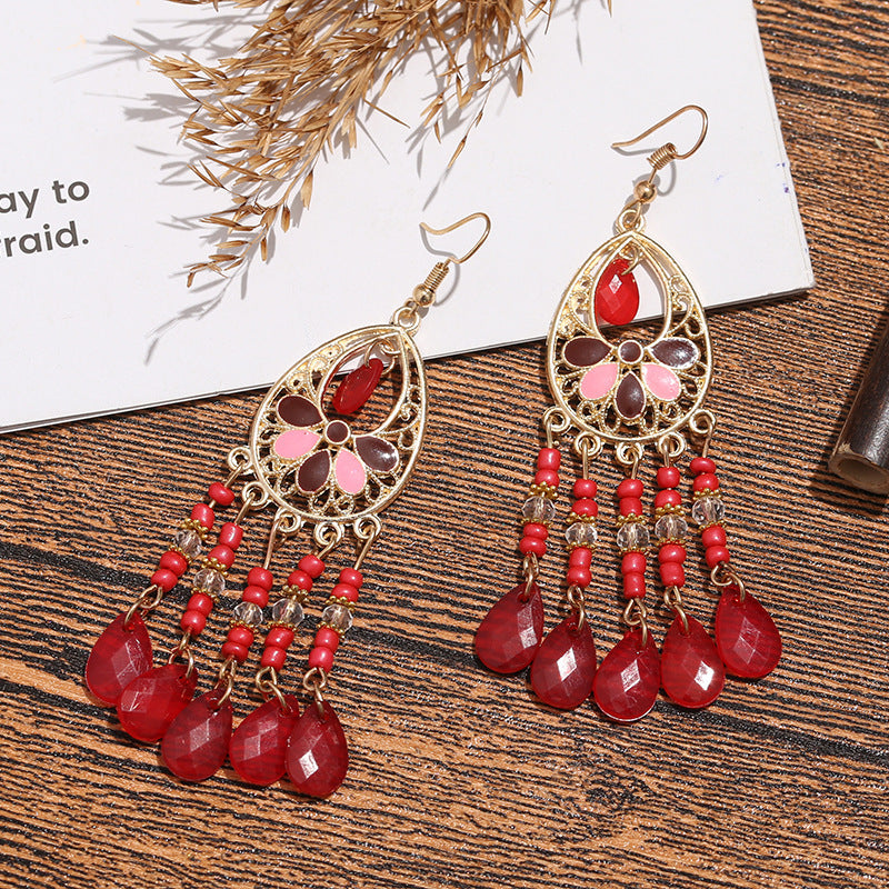 Long Fringe Special Ins Slimming Face Earrings