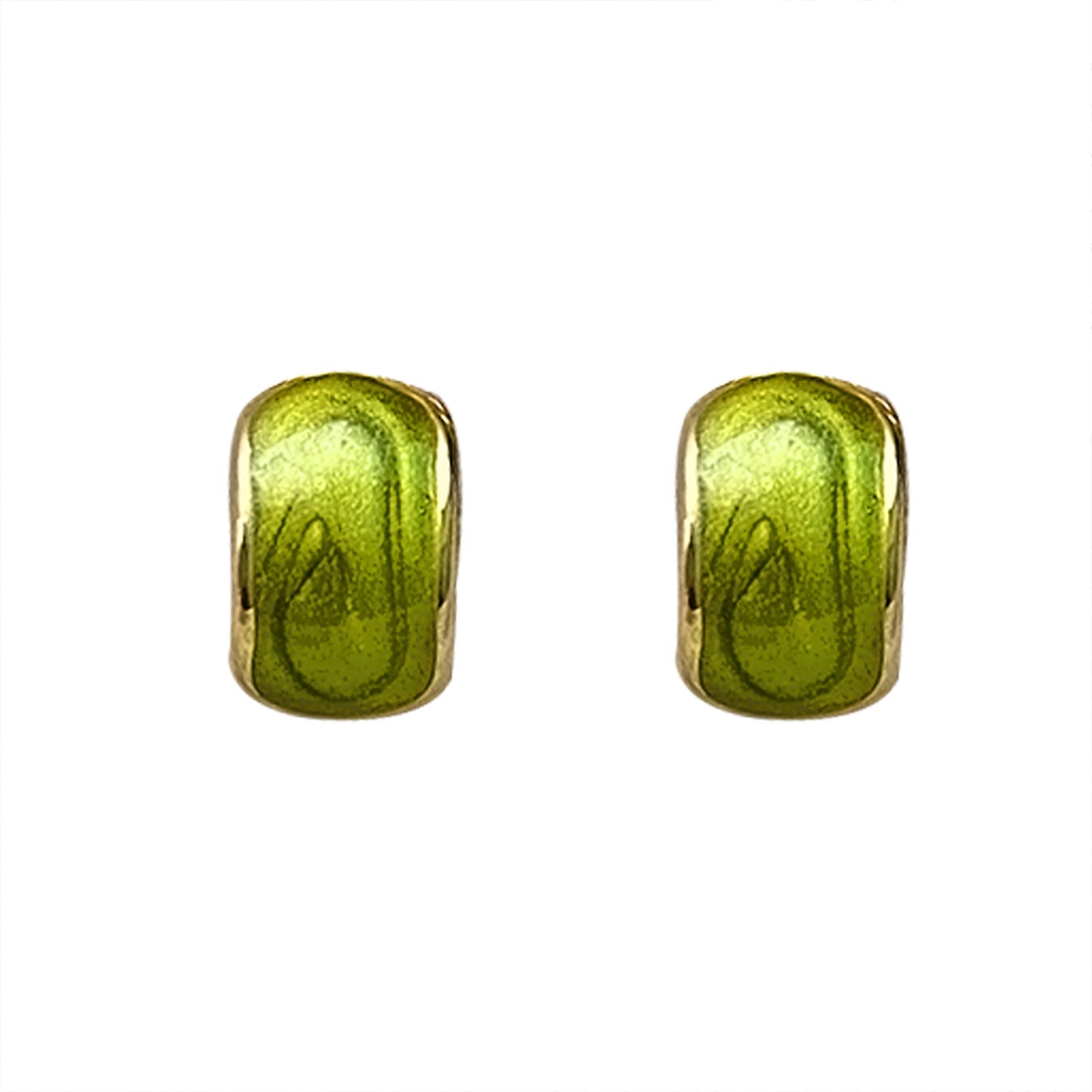 Pearlescent Mosquito Coil Enamel Art High Sense Retro Earrings