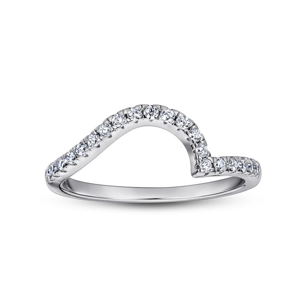 Sterling Sier Full Diamond Twist Arm Rings