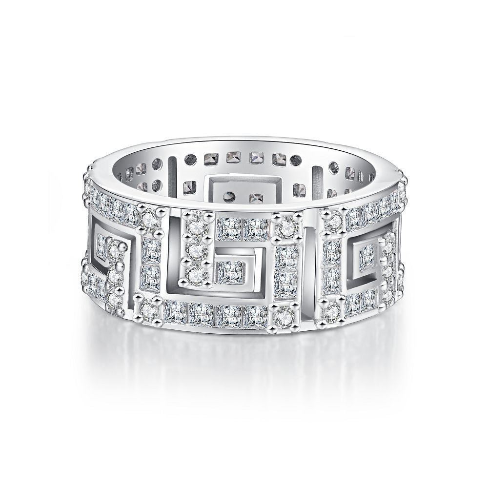 Women's & Men's Sterling Sier Diamond Stackable Zircon Full Rings