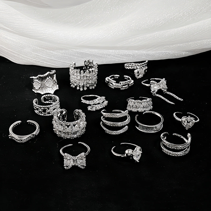 Shiny Refined Zircon Style Light Luxury Rings