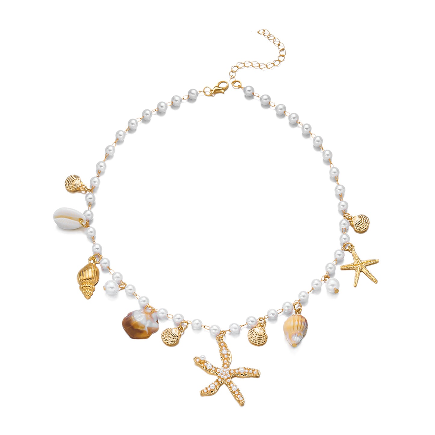 Elements Beach Vacation Style Starfish Shell Jewelry Set