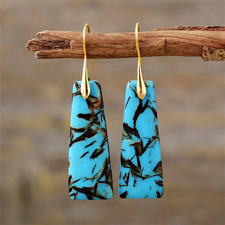 Emperor Stone Water Drop Female Temperament Earrings