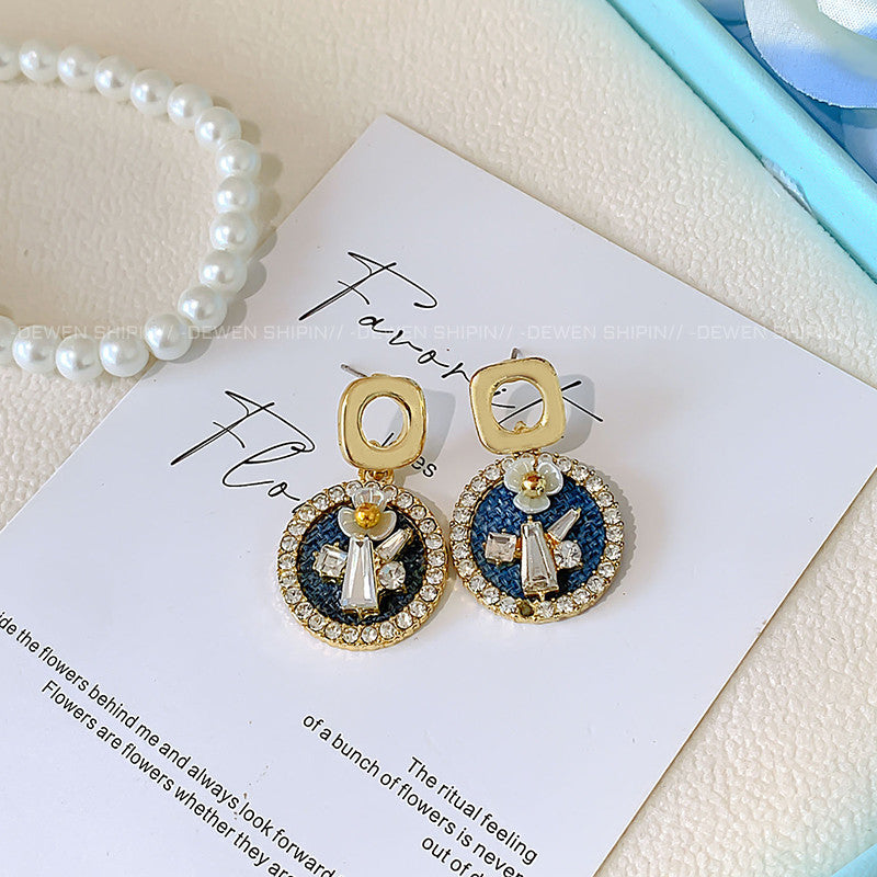 Women's Series Flower Vacation Style Niche High-grade Earrings