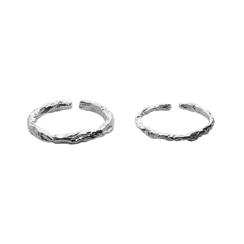 Women's & Men's Sier Niche Design Simple Fashion Indifference Rings