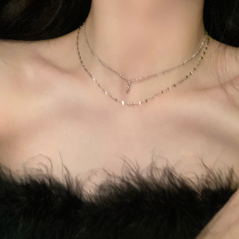 Women's Double Layer Twin Light Luxury Minority Necklace