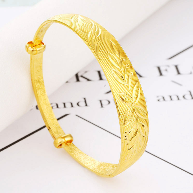 Women's Placer Gold Ancient No Color Fading Summer High-grade Dragon Phoenix Bracelets
