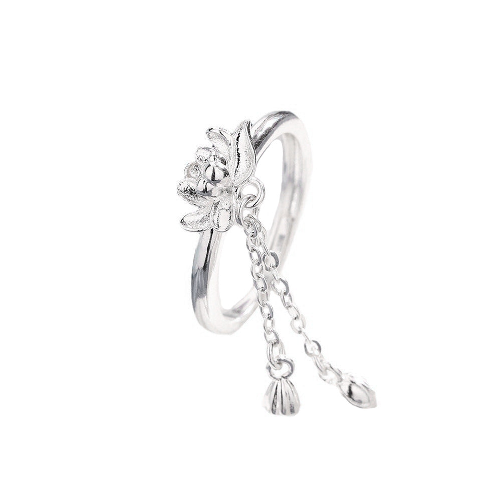 Chain Tassel Seedpod Bud For Girlfriend Rings