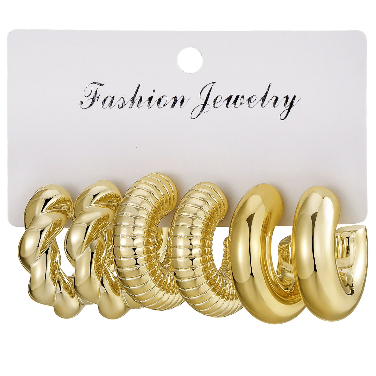 Creative Fashion Flattering Electroplated Shaped Twist Earrings