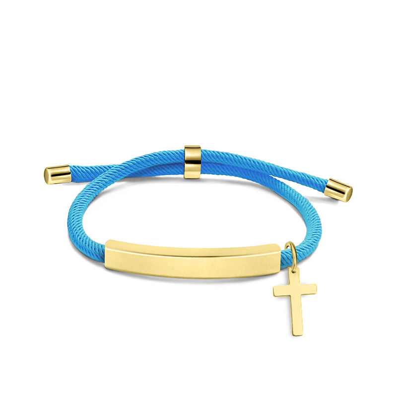 Chain Blank Material Cross Accessories Lettering Bracelets