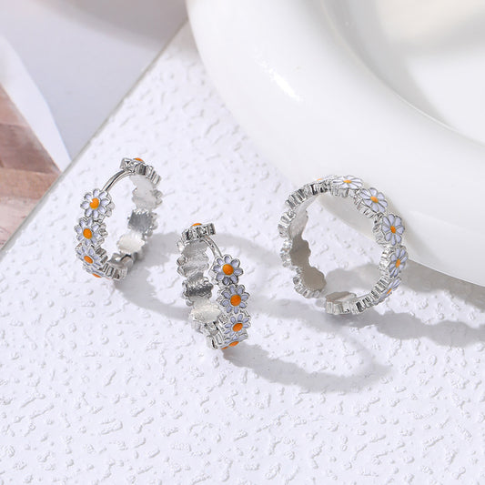 Little Daisy Mori Style Fresh Epoxy Series Fashion Earrings