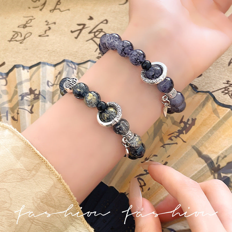 Men's Style Glaze Beaded Handmade Design Couple Bracelets