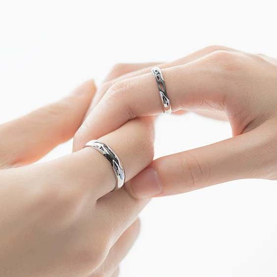 Epoxy Oath Of Love Wedding Valentine's Rings