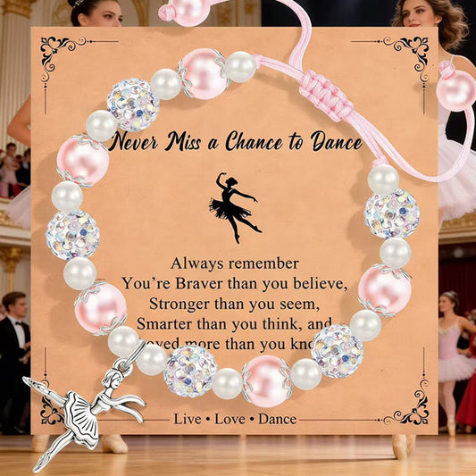 Pearl Pink Imitation Dancing Lovers Holiday Bracelets