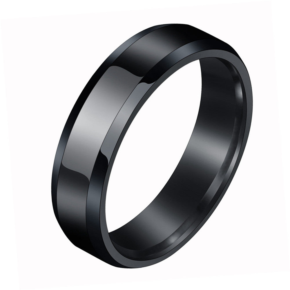 Can Carve Writing Double Beveled Titanium Rings