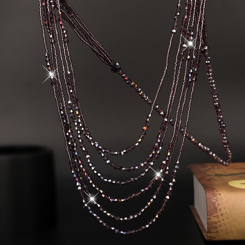 Crystal Beads Long Ornaments Costume Accessories Necklaces
