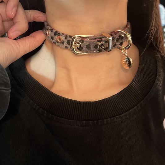 Leopard Pattern Collar Gothic Culture Sweet Cool Necklaces
