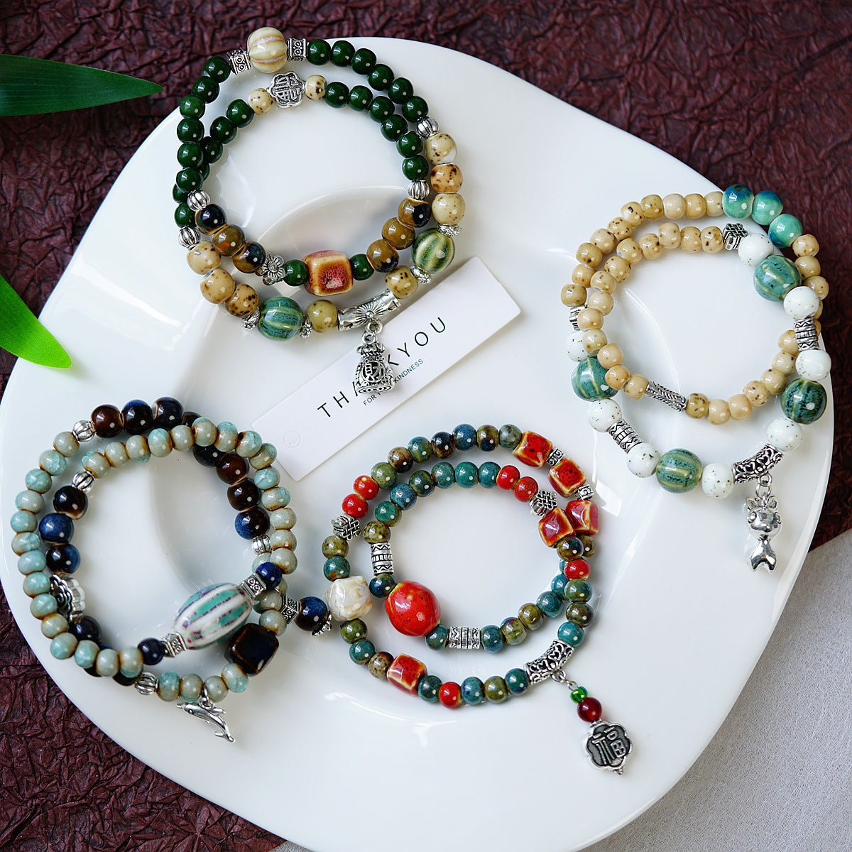 Ceramic Chinese Female Accessories Ethnic Style Bracelets