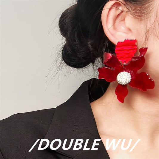 Women's Large Flower Elegant Trendy Fairy Ear Earrings