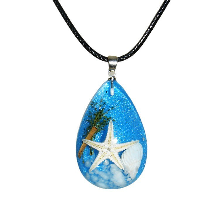 Ocean Scenic Tourist Souvenir Resin Starfish Conch Necklaces