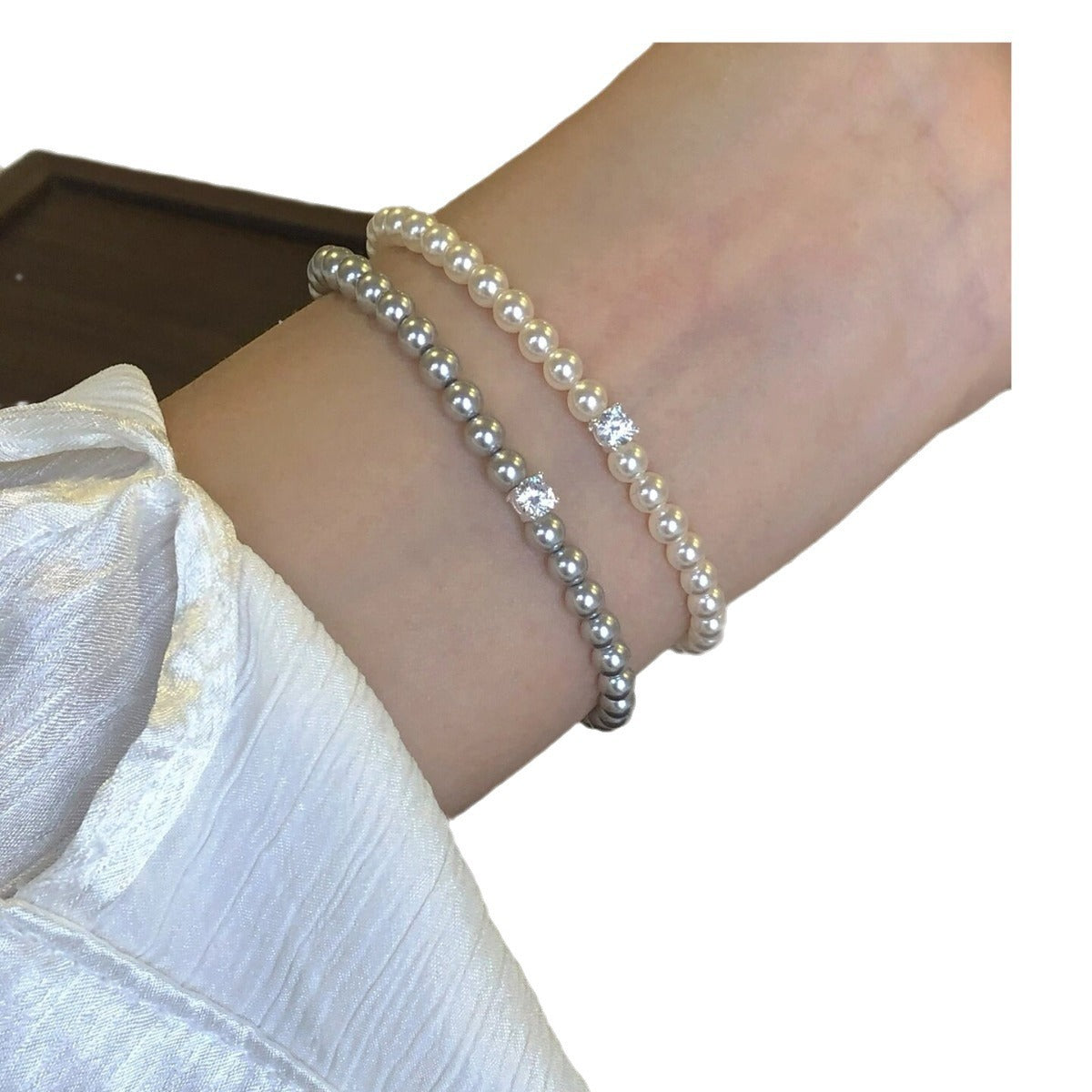 Pearl Square Diamond Affordable Luxury Fashion Niche Temperament Bracelets