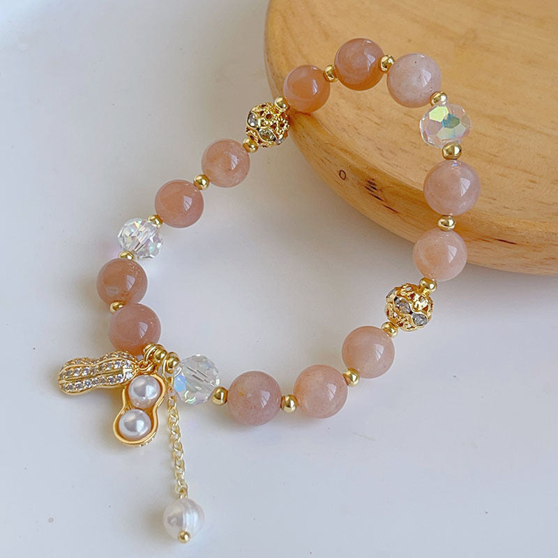 Flower Colorful Hair Crystal Citrine Female Peanut Bracelets