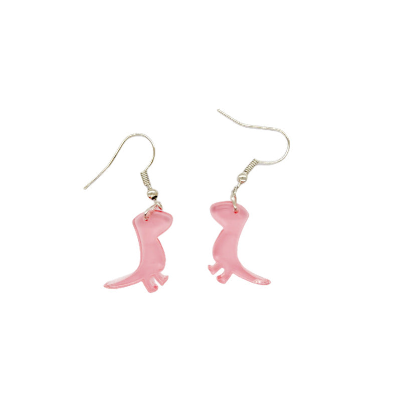 Cute Cartoon Colorful Tyrannosaurus Rex Small Earrings