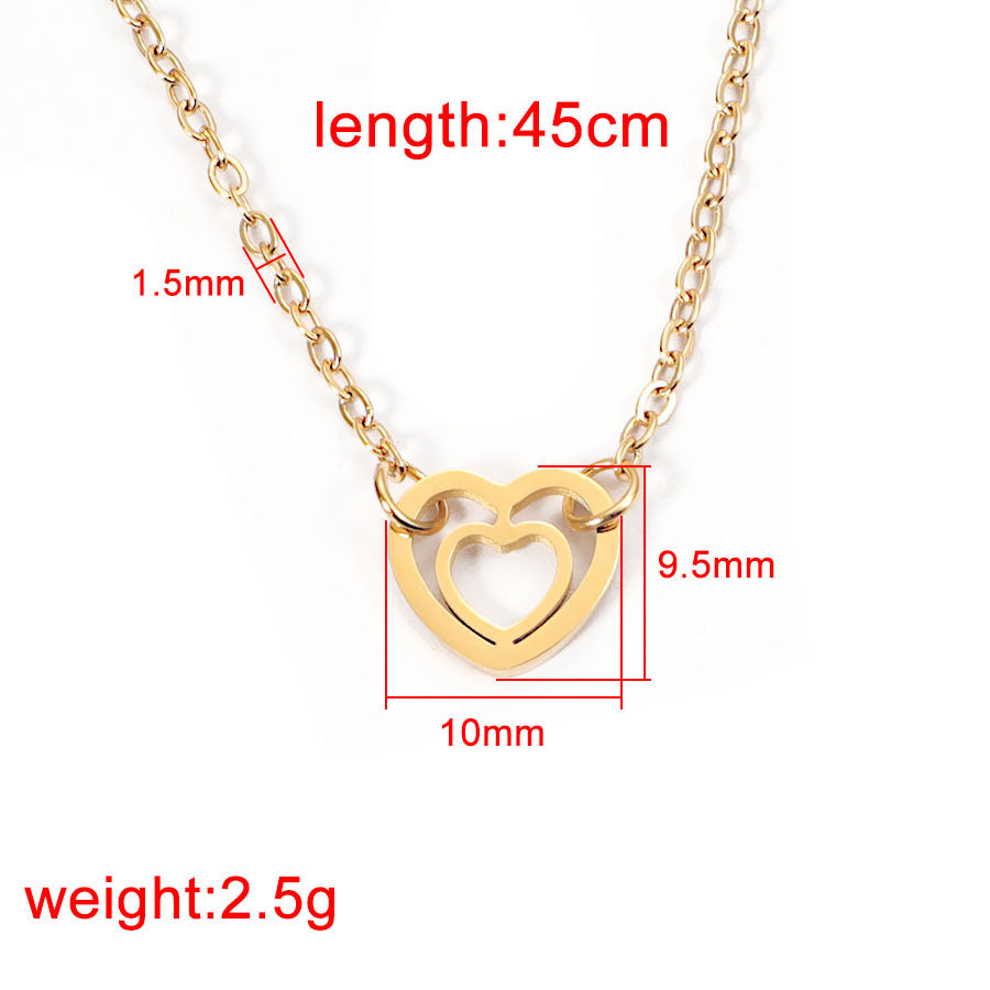 Women's Fashionable Love Star High-grade Light Luxury Titanium Steel Necklaces