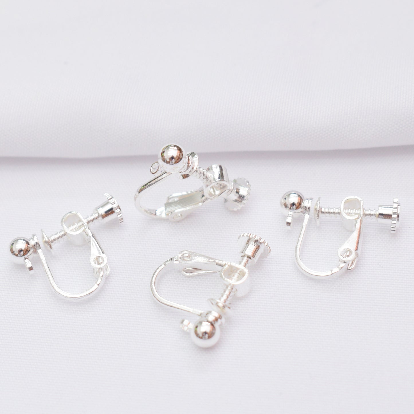 Color Retention Gilded Spiral With Round Beads Rings