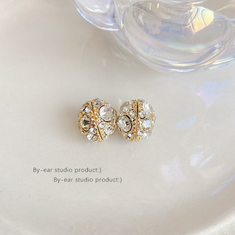 Women's Fun Super Flash Ball Ear Clip Creative Niche High-grade Earrings