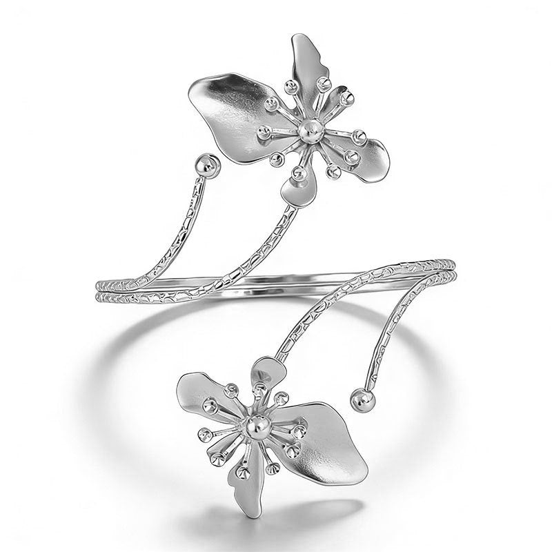 Women's Orchid Open Exaggerated Personalized Armband Commuter Fashion Niche High-grade Bracelets