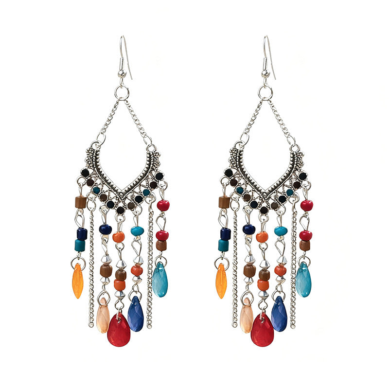 Long Fringe Special Ins Slimming Face Earrings