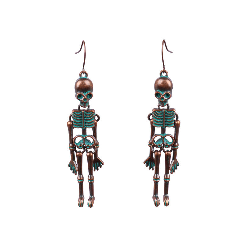 Women's & Men's Halloween Skull Bone Exaggerated Nightclub Punk Earrings