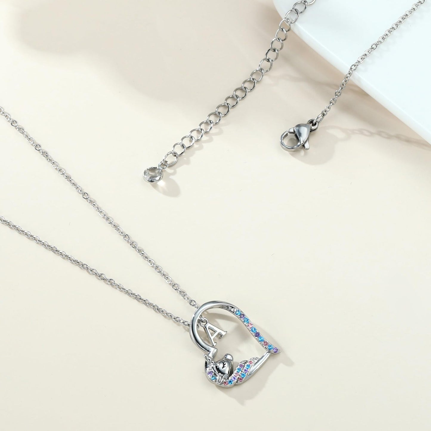 Heart Female Versatile Personality Letter Collarbone Necklaces