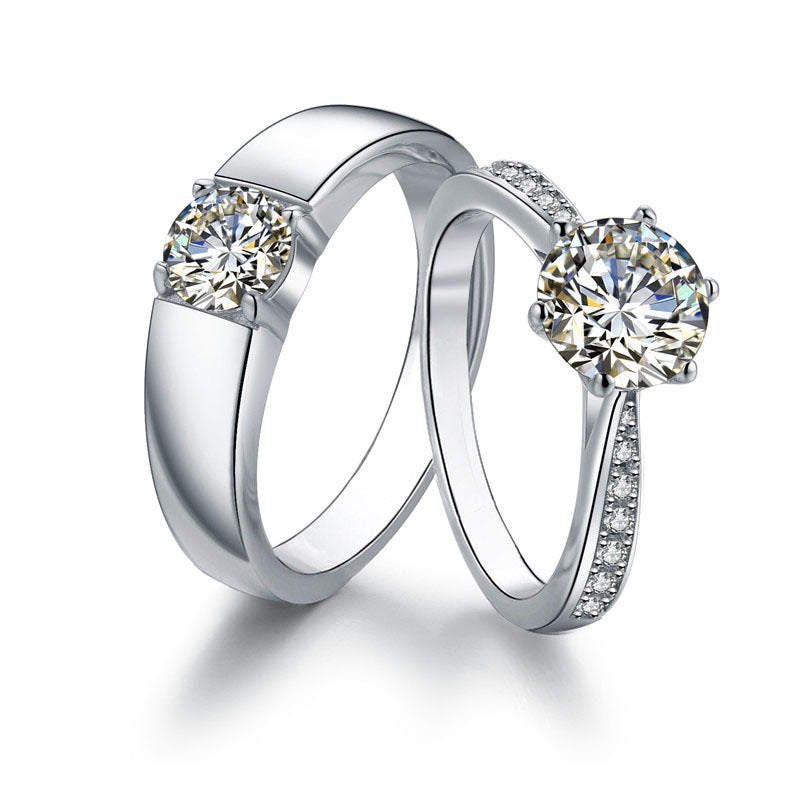 Classic Wedding Graphy Props Inlaid Couple Rings