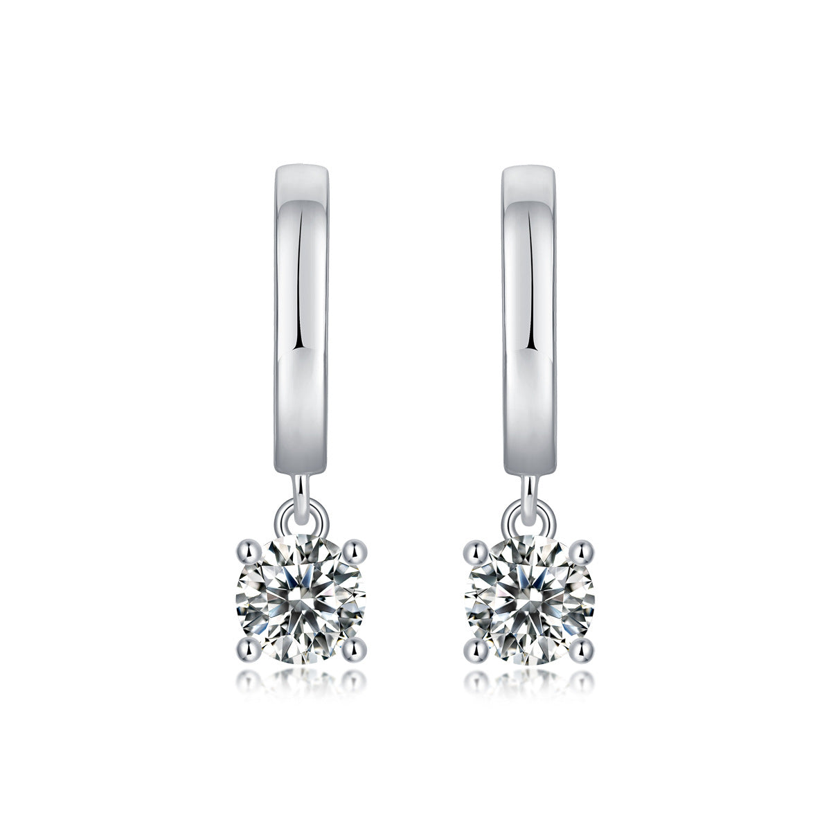 Popular Sier Ear Live Broadcast Moissanite Earrings