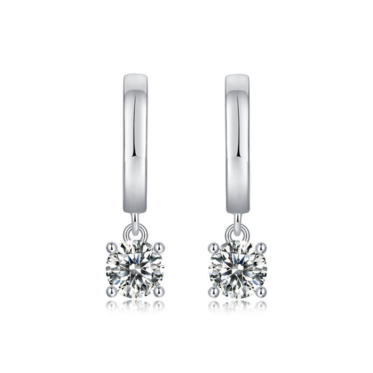 Popular Sier Ear Live Broadcast Moissanite Earrings