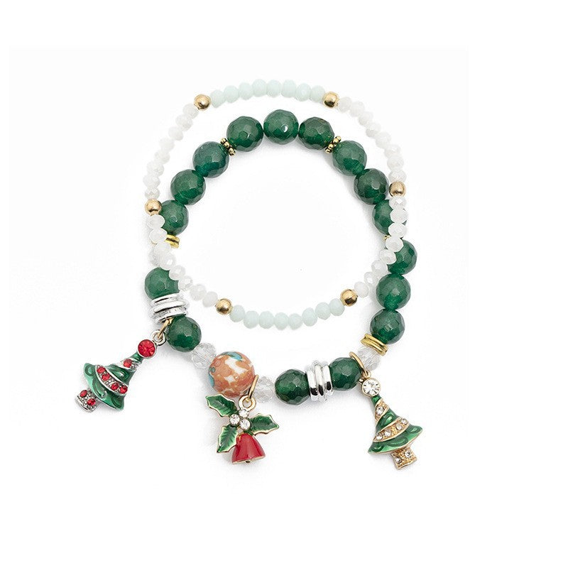 Tree Elderly Snowman Elk Snowflake Bell Bracelets