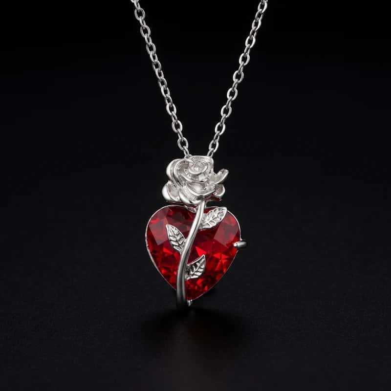 Rose Gothic Dark Design Winding Flower Necklaces