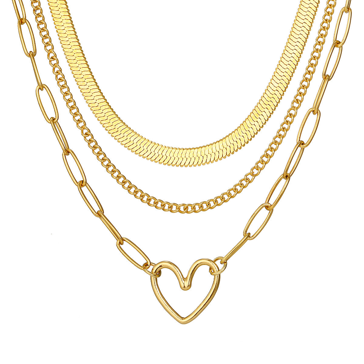 Heart Cross Female Light Luxury Minority Necklaces