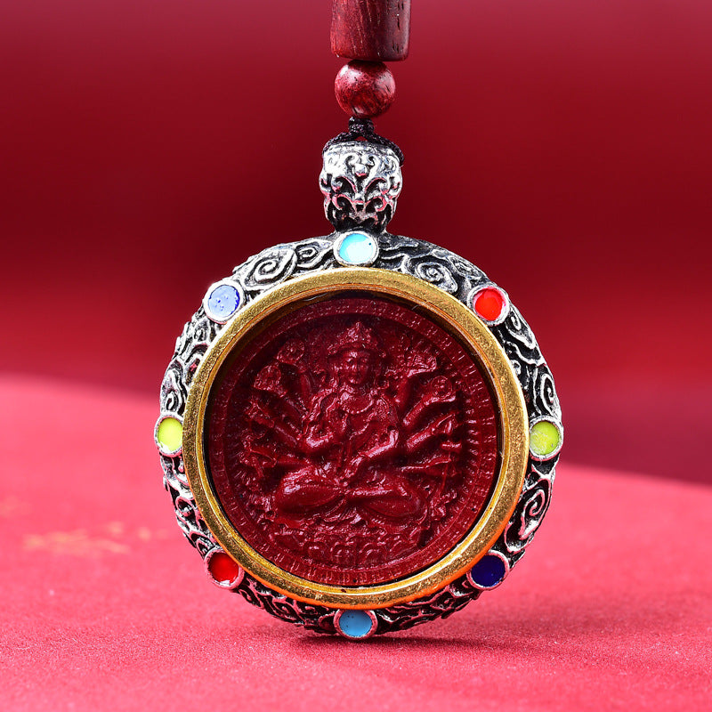 Buddha Statue Cinnabar Niche For Of The Zodiac Guardian Pendants