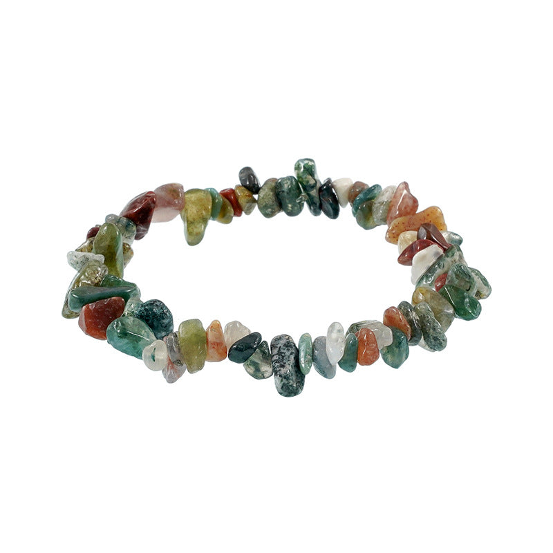 Gravel Stone Stretch Colorful Green Pine Bracelets