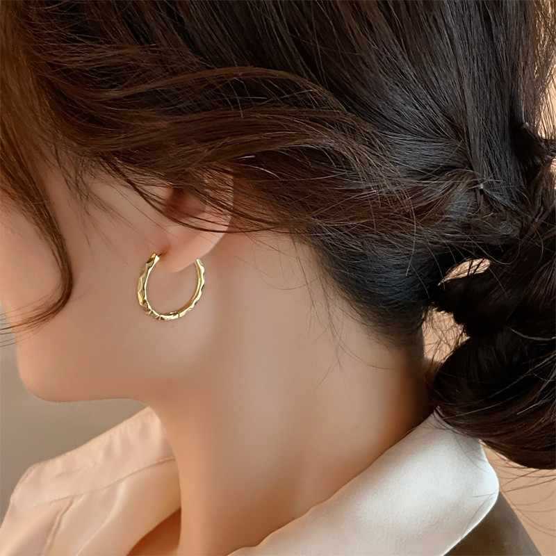 Women's Cold Style Simple Design High-grade Sier Earrings