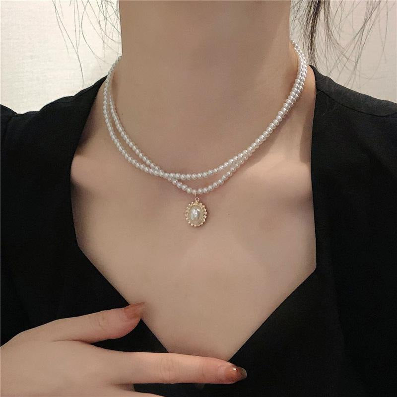 Female Summer Ornament Pearl High-grade Design Necklaces