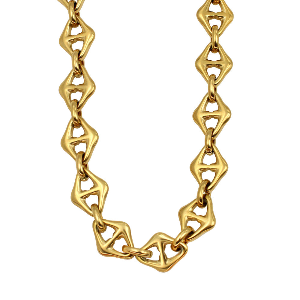Trendy Stainless Gold Handmade Chain Waterproof Jewelry Set