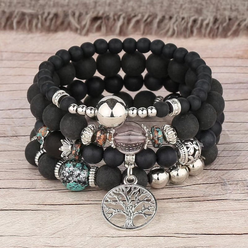 Women's Bohemian Suit Lucky Tree Charm Beaded Bracelets