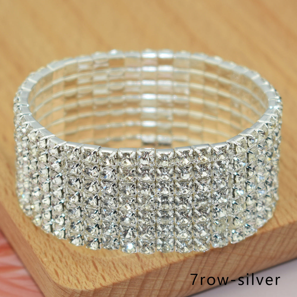 Bridal Ornament Rhinestone Exaggerated Korean Simple Bracelets