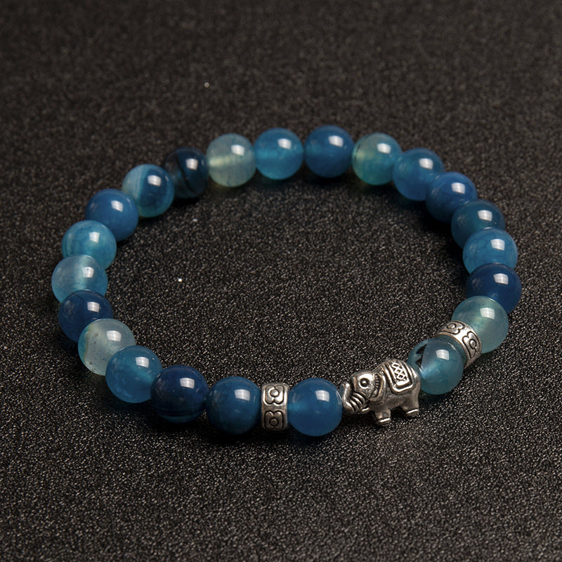 Natural Stone Beaded Cute Fashion Elephant Bracelets